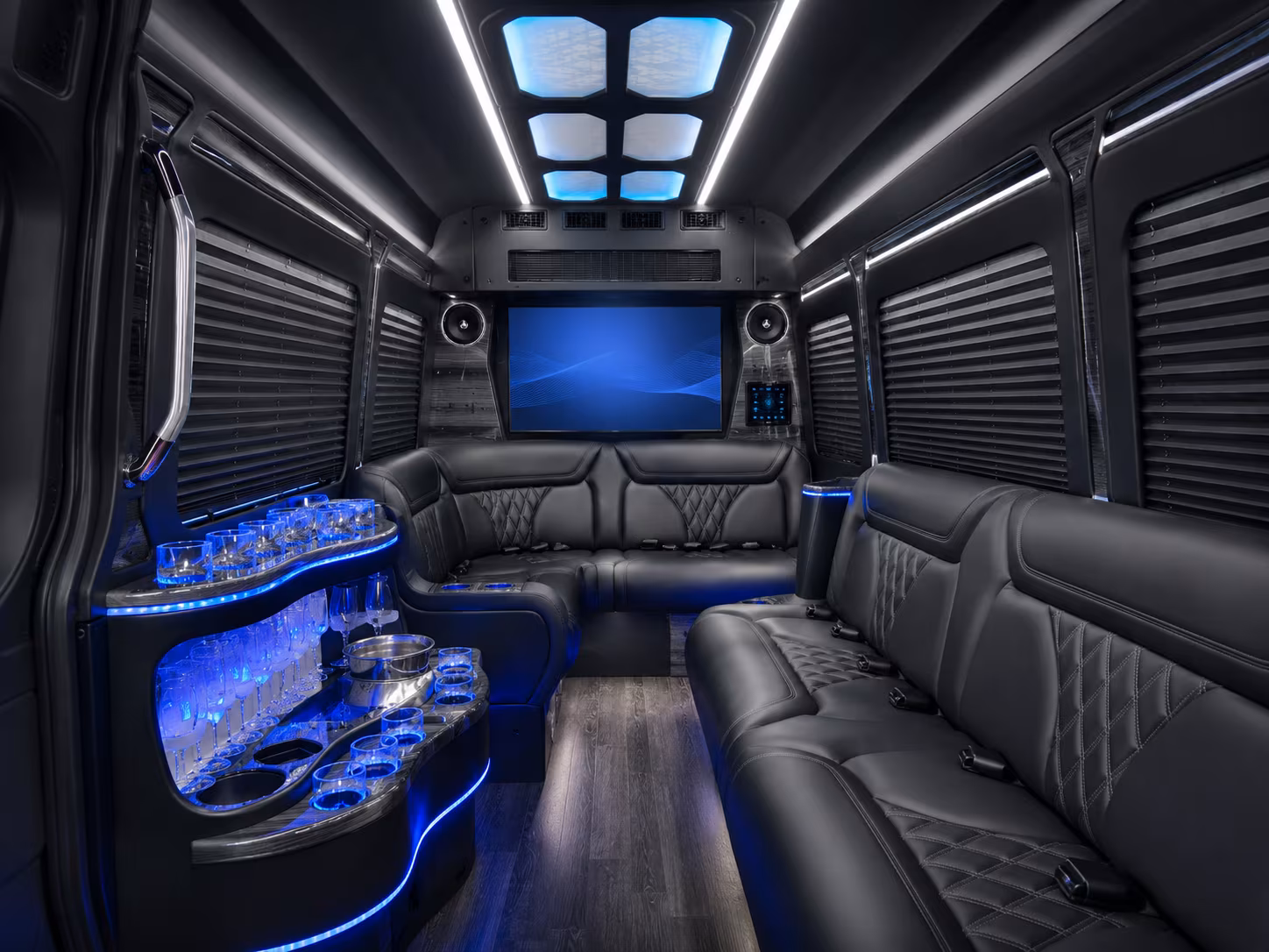 lynn 40 passenger party bus inside