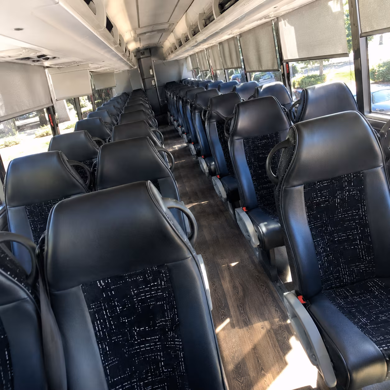 lynn 56 passenger charter bus inside